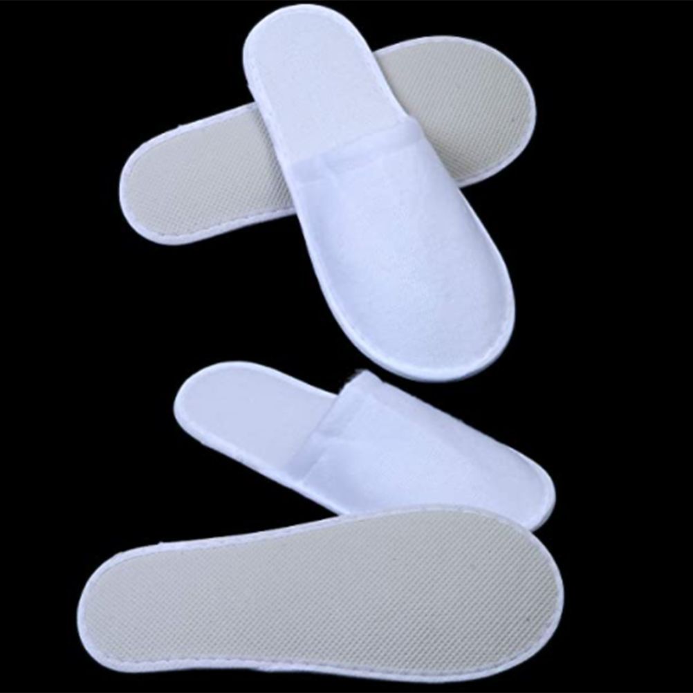 12 Pairs Disposable Spa Slippers for Men Women Non Slip Closed Toe Spa view 4