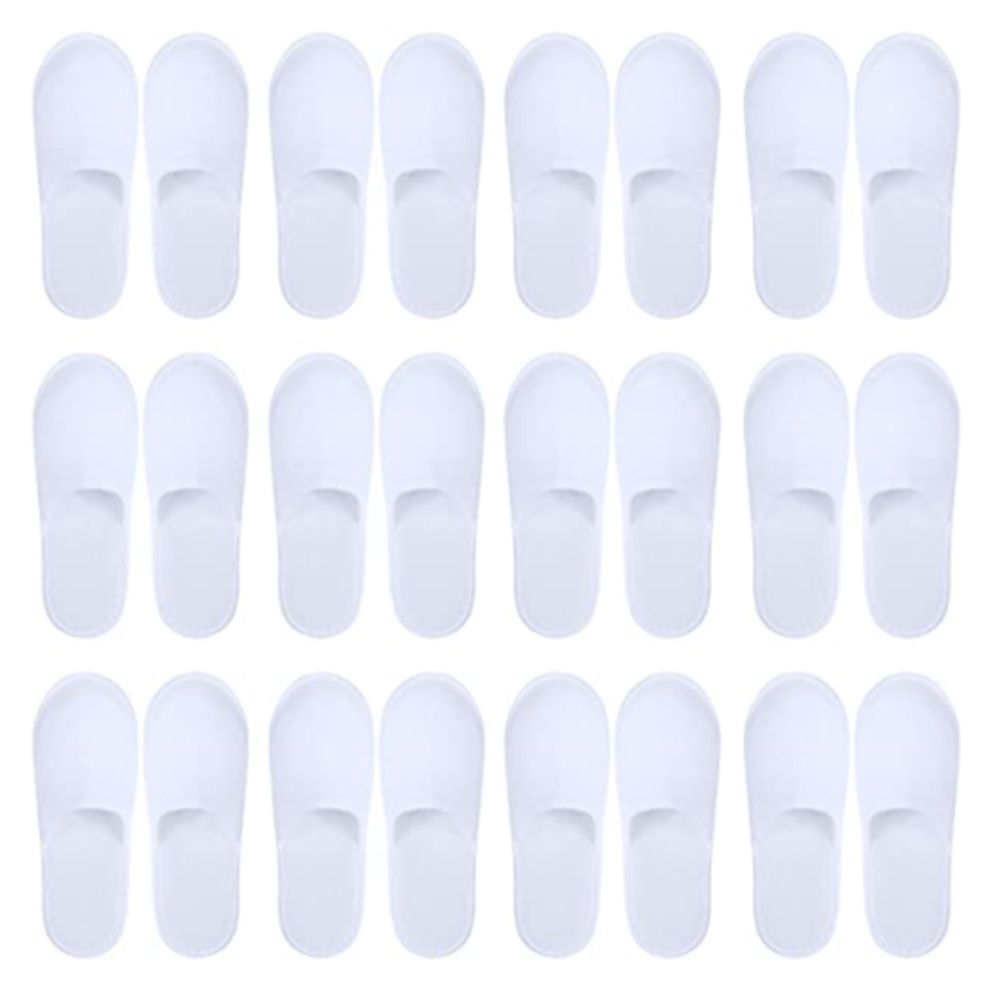 12 Pairs Disposable Spa Slippers for Men Women Non Slip Closed Toe Spa view 7
