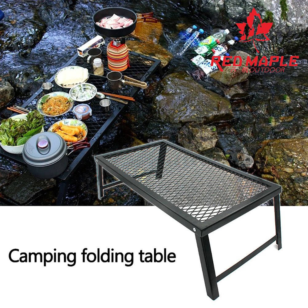 Folding Campfire Grill Heavy Duty Steel Grate Portable Over Fire Camping Grill