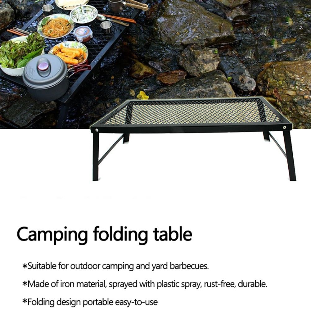 Folding Campfire Grill Heavy Duty Steel Grate Portable Over Fire Camping Grill view 2