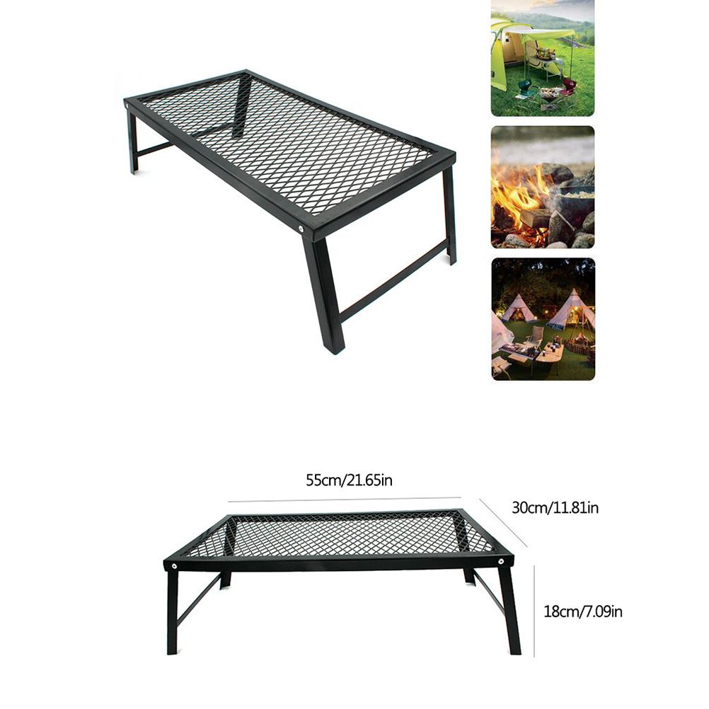 Folding Campfire Grill Heavy Duty Steel Grate Portable Over Fire Camping Grill view 7