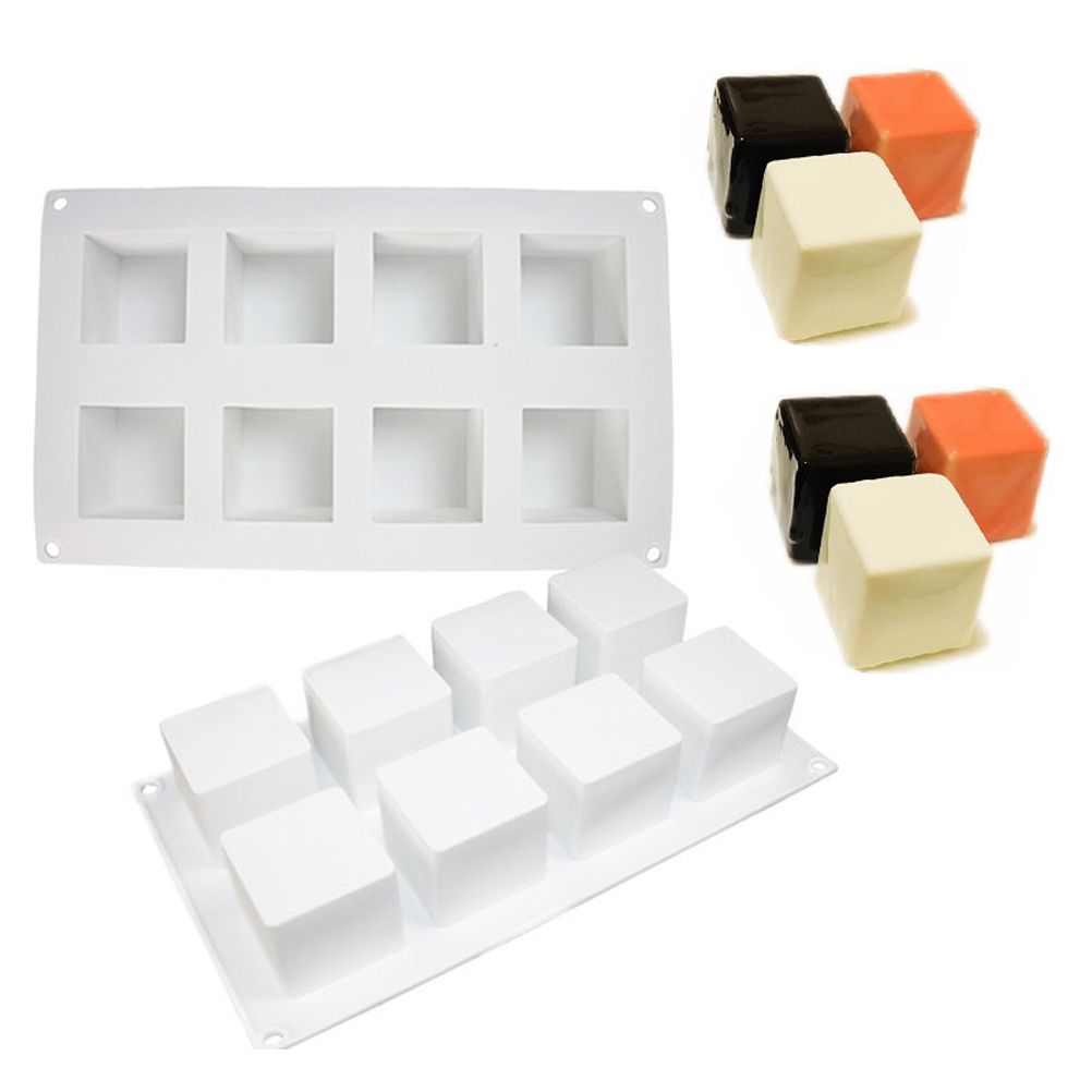 8 Grids Silicone Mold Cavities Baking Tray Non Stick Cake Mould view 3