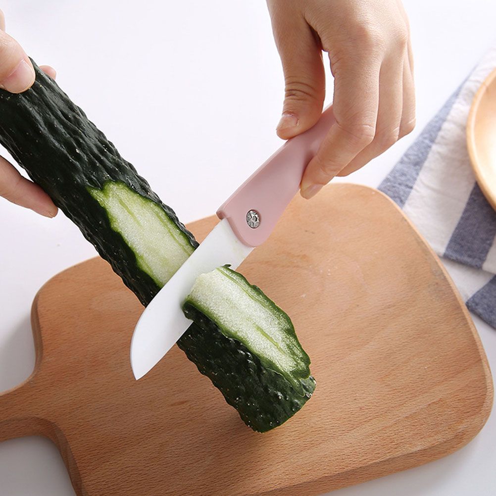 Portable Foldable Fruit Paring Knife Household Kitchen Ceramic Fruit Knife view 3