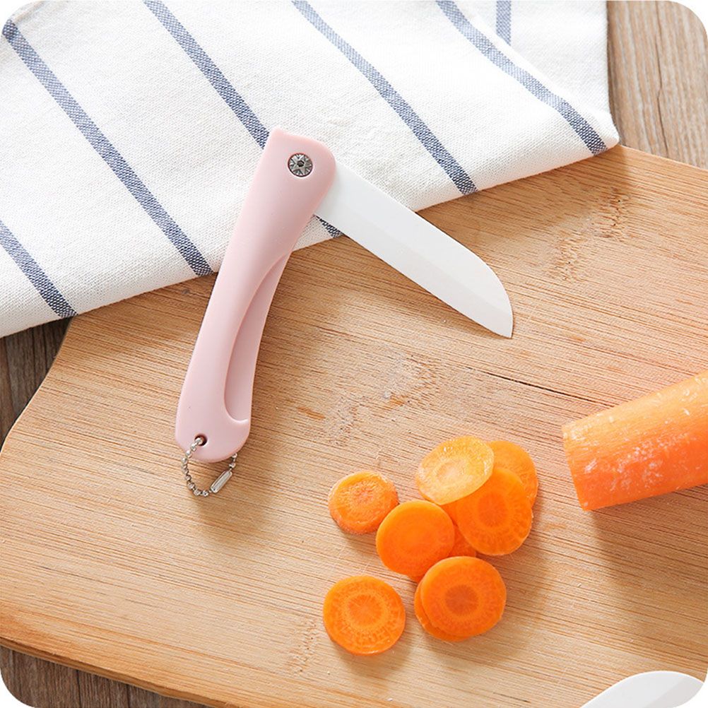 Portable Foldable Fruit Paring Knife Household Kitchen Ceramic Fruit Knife view 6