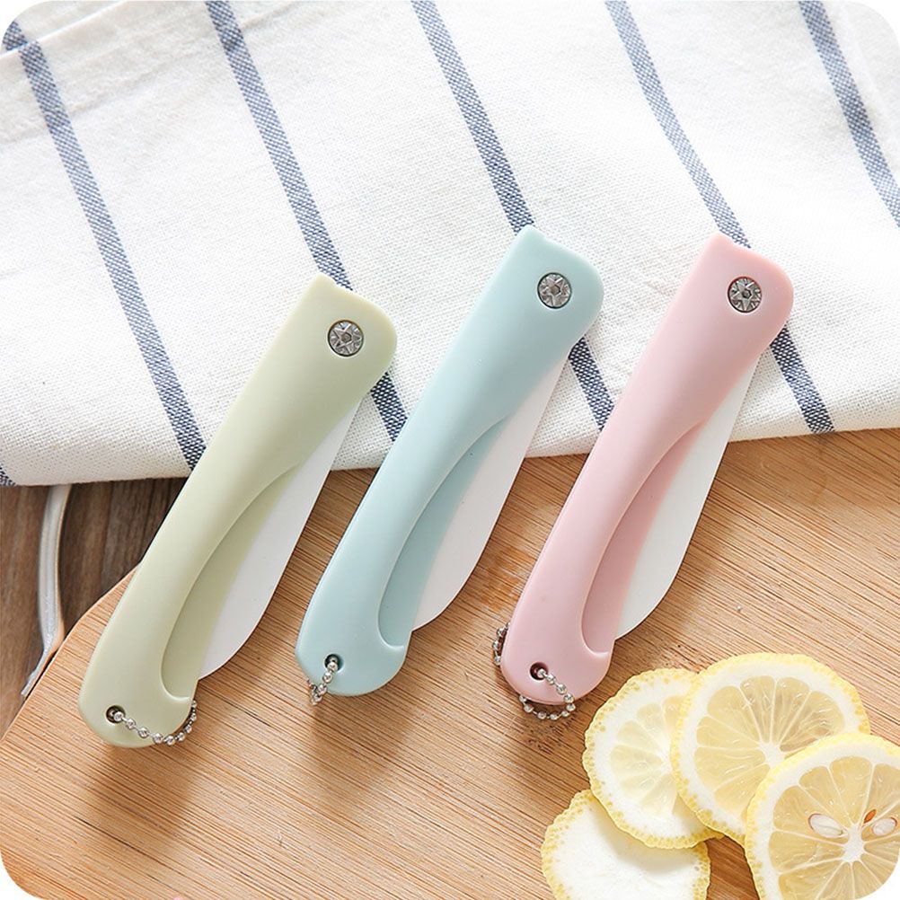 Portable Foldable Fruit Paring Knife Household Kitchen Ceramic Fruit Knife view 7
