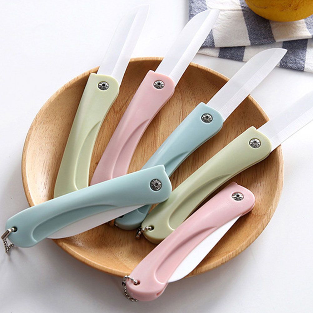 Portable Foldable Fruit Paring Knife Household Kitchen Ceramic Fruit Knife view 8