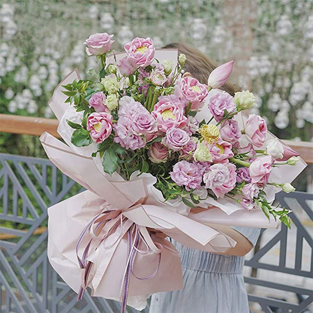20 Sheets Waterproof Floral Wrapping Paper Sheets Fresh Flowers Bouquet Gift view 6