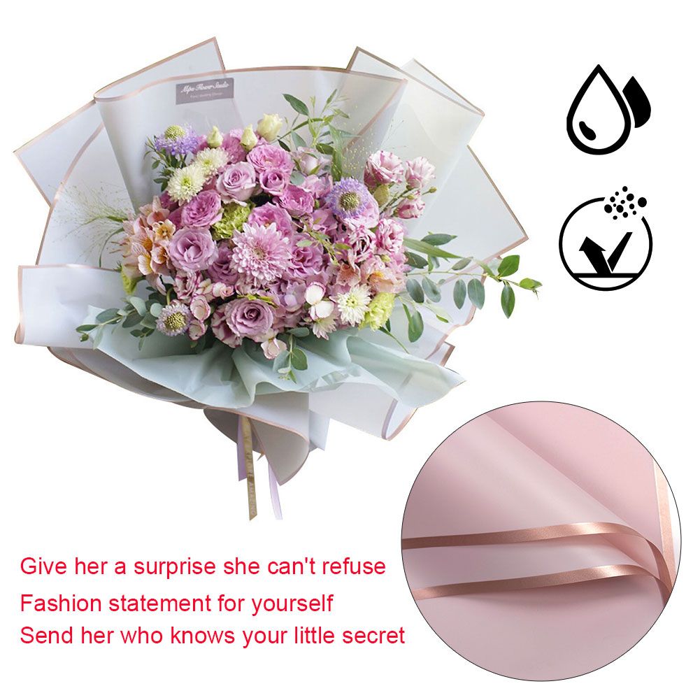20 Sheets Waterproof Floral Wrapping Paper Sheets Fresh Flowers Bouquet Gift view 8