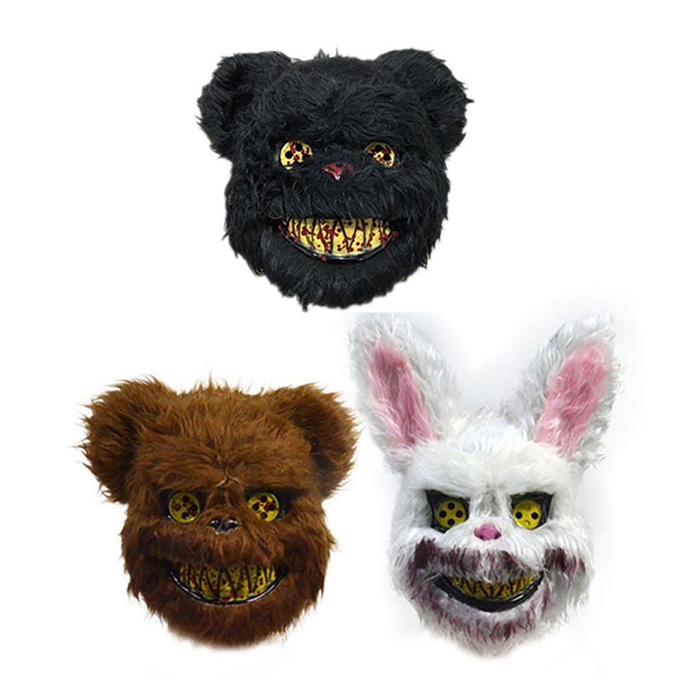Halloween Horror Mask Rabbit Bear Cosplay Carnival Party Costume Christmas view 2