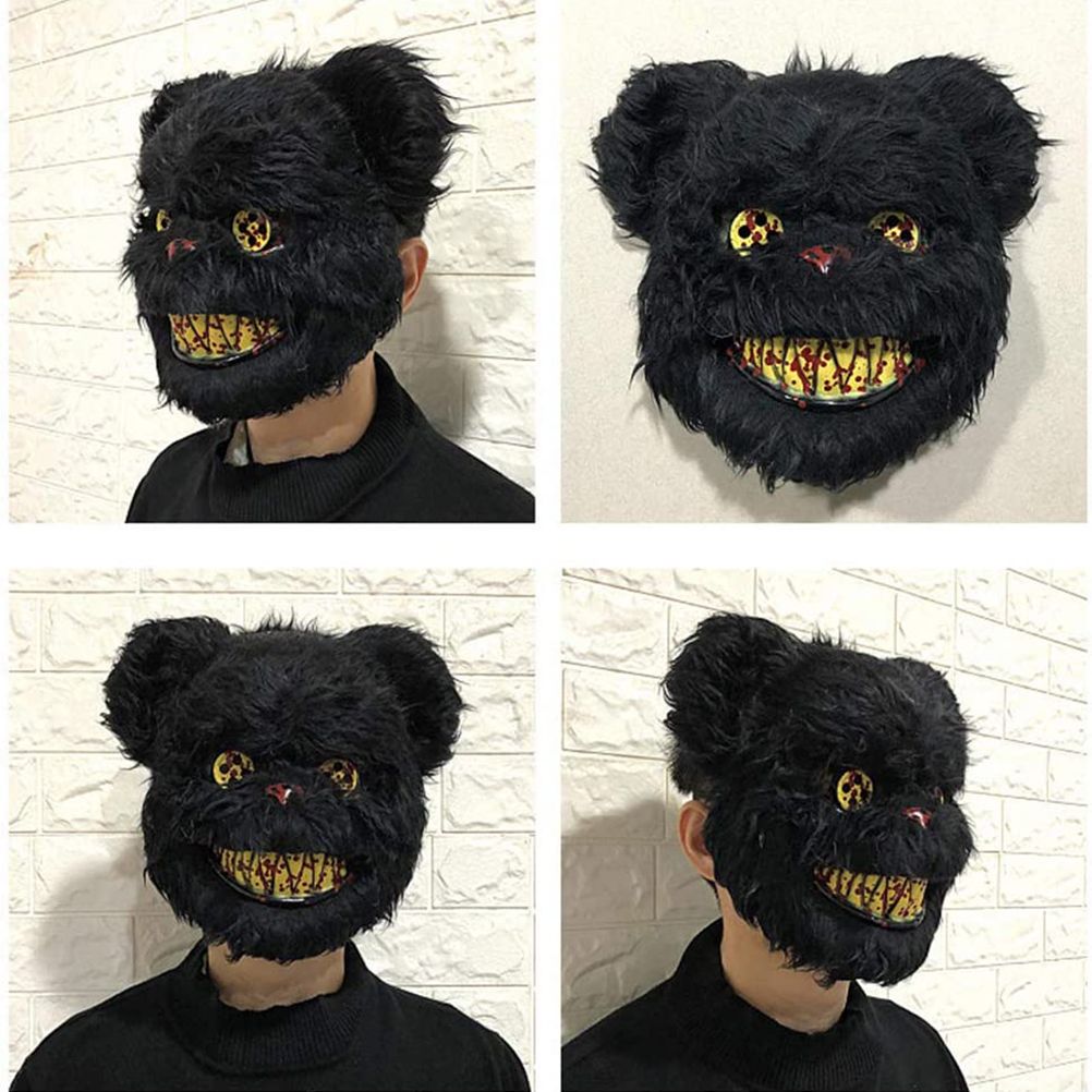 Halloween Horror Mask Rabbit Bear Cosplay Carnival Party Costume Christmas view 3
