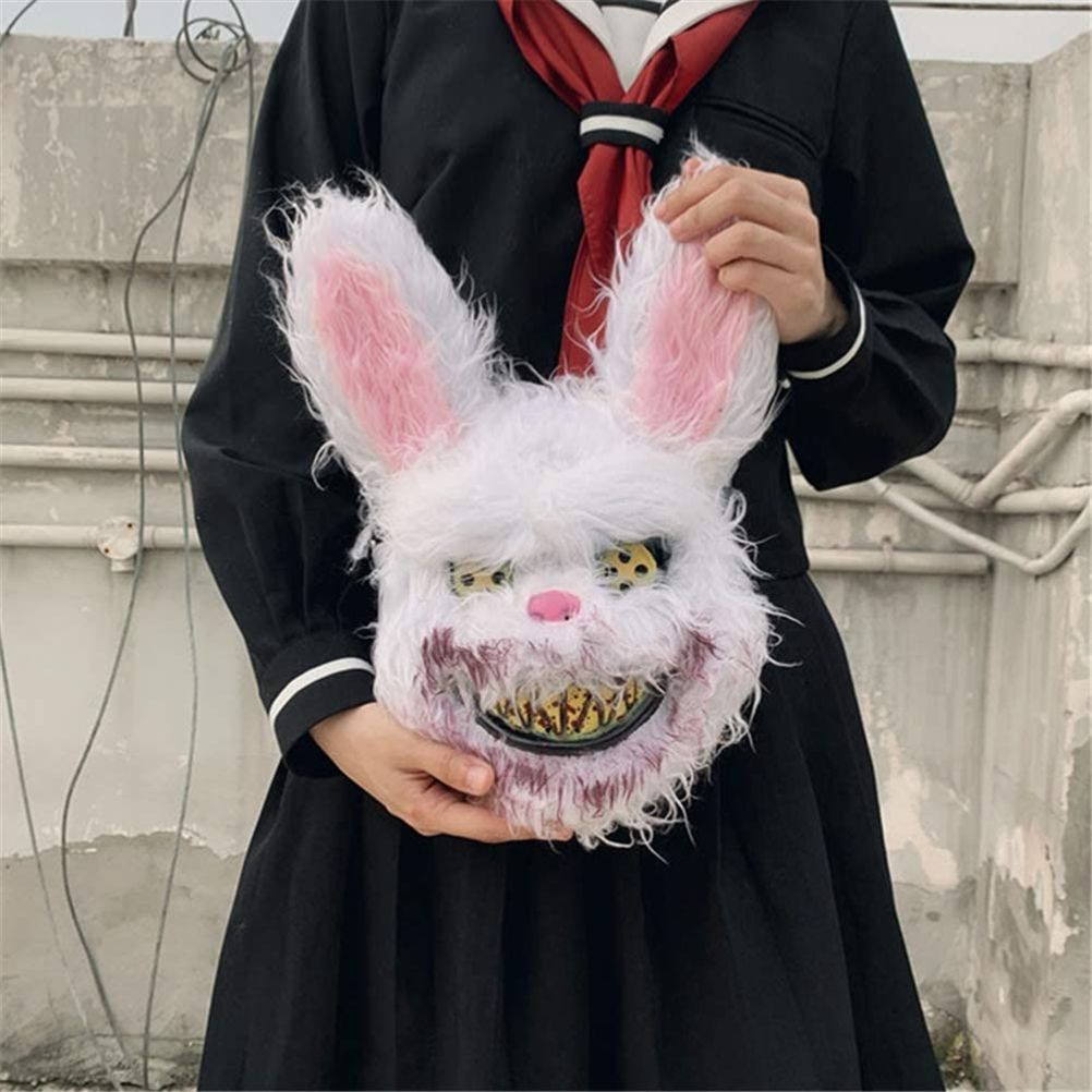 Halloween Horror Mask Rabbit Bear Cosplay Carnival Party Costume Christmas view 5