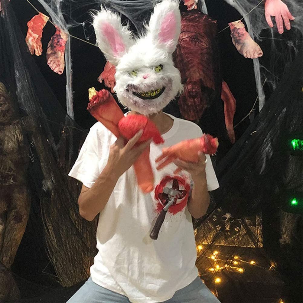 Halloween Horror Mask Rabbit Bear Cosplay Carnival Party Costume Christmas view 6