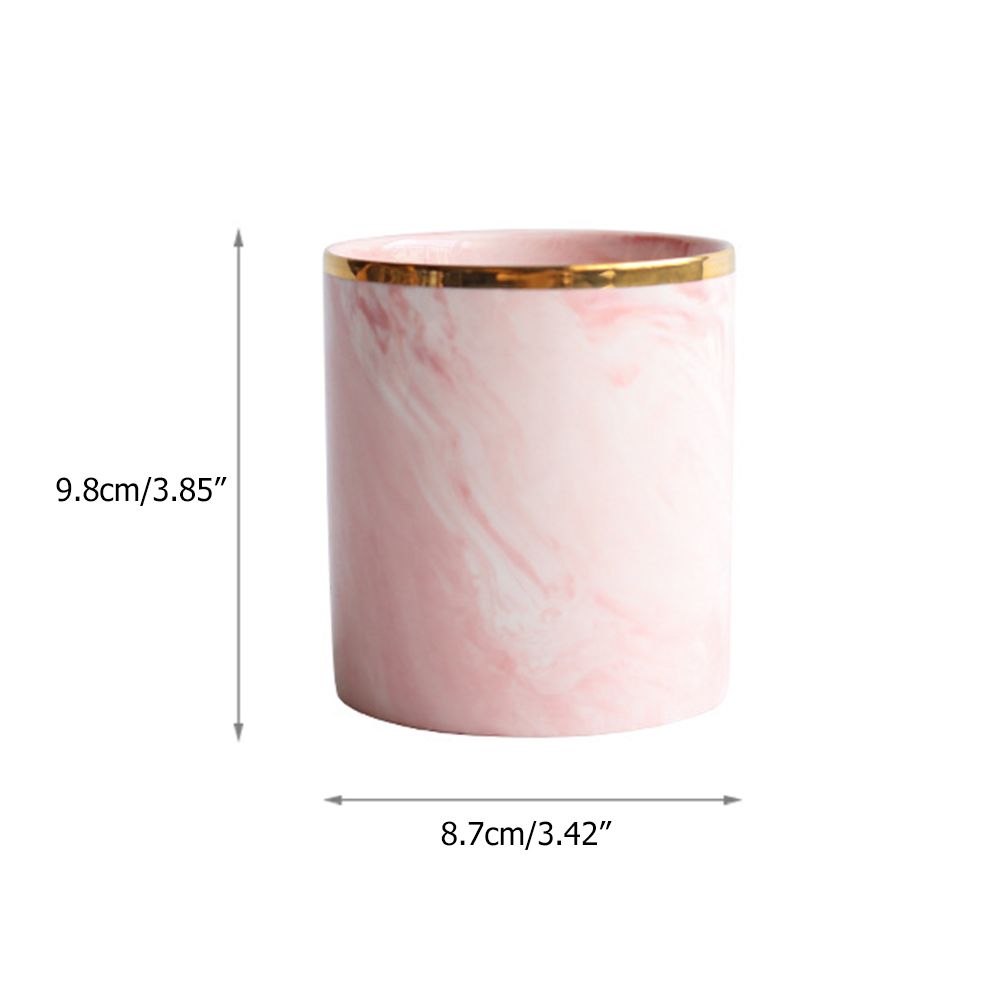 Nordic Desktop Marble Storage Tank Ceramic Cosmetic Brush Pen Holder Tableware view 2