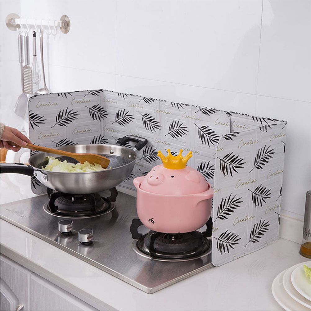 Folding Oil Splatter Shield Splash Proof Panels Gas Stove Shield for Kitchen view 4