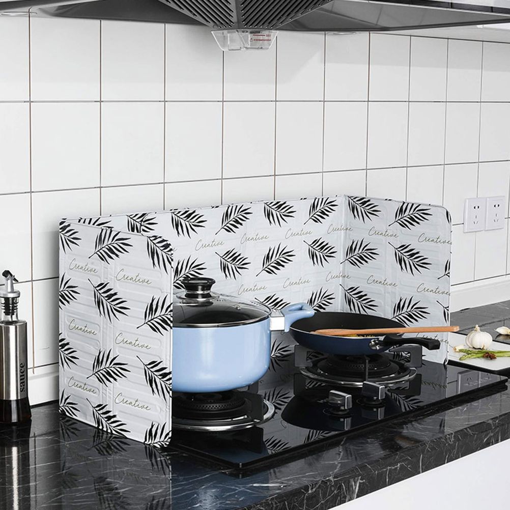 Folding Oil Splatter Shield Splash Proof Panels Gas Stove Shield for Kitchen view 6