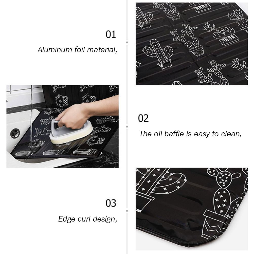 Folding Oil Splatter Shield Splash Proof Panels Gas Stove Shield for Kitchen view 8