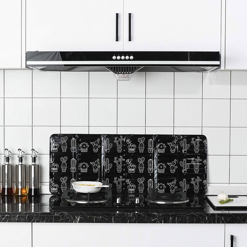 Folding Oil Splatter Shield Splash Proof Panels Gas Stove Shield for Kitchen view 5