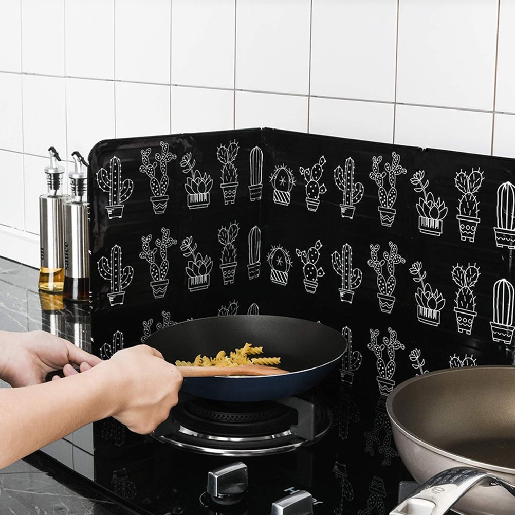 Folding Oil Splatter Shield Splash Proof Panels Gas Stove Shield for Kitchen view 7