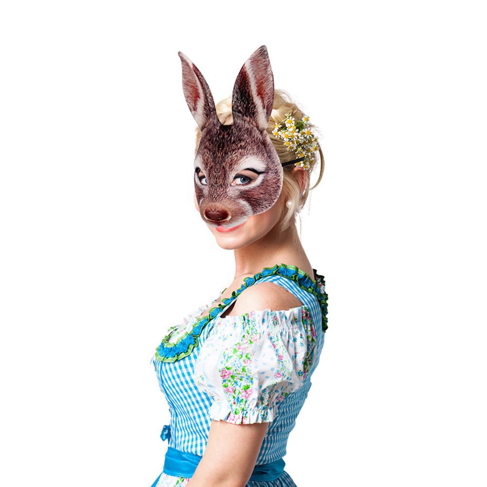 Half Face Rabbit Headgear Funny EVA Rabbit Bunny Headgear for Party Festival Club view 9