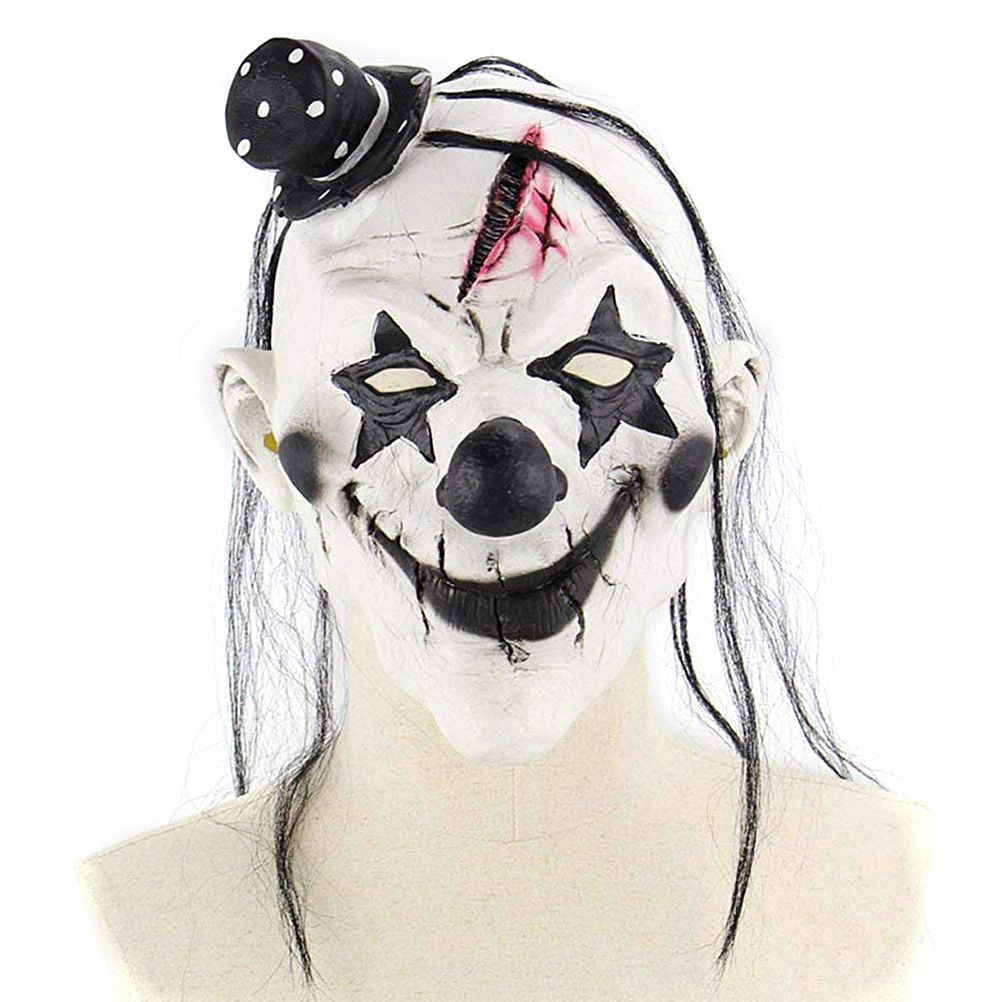 Halloween Latex Mask Horrible Scary Clown Mask Halloween Clown Mask Dress up view 2