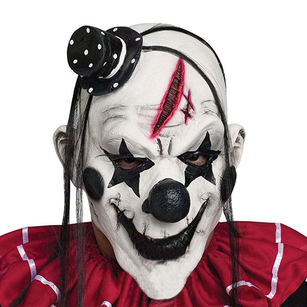 Halloween Latex Mask Horrible Scary Clown Mask Halloween Clown Mask Dress up view 3