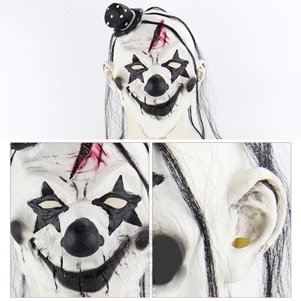 Halloween Latex Mask Horrible Scary Clown Mask Halloween Clown Mask Dress up view 5