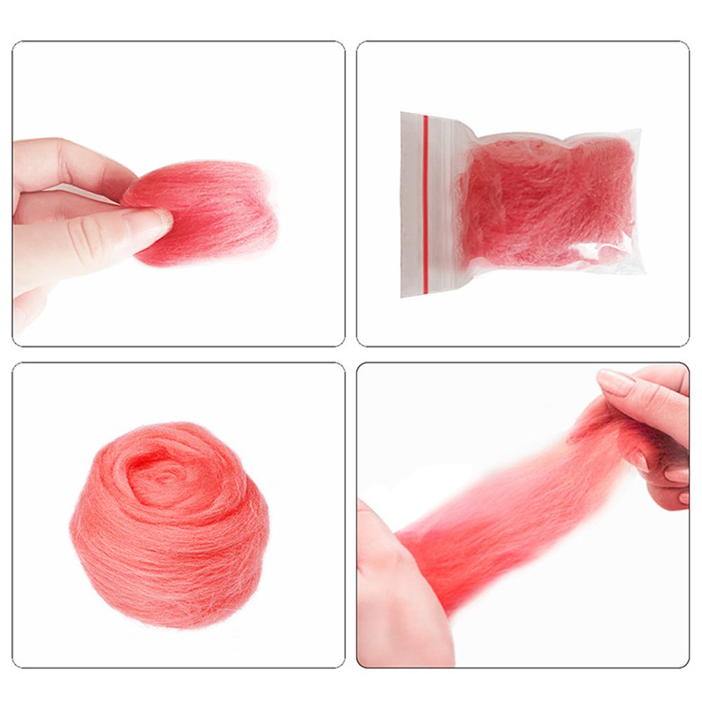 36/45 Colors Fibre Wool Yarn Roving for Needle Felting Hand Spinning DIY Craft view 4