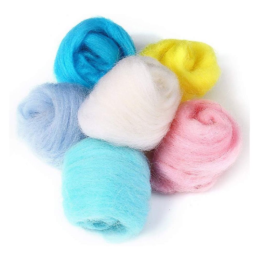 36/45 Colors Fibre Wool Yarn Roving for Needle Felting Hand Spinning DIY Craft view 10