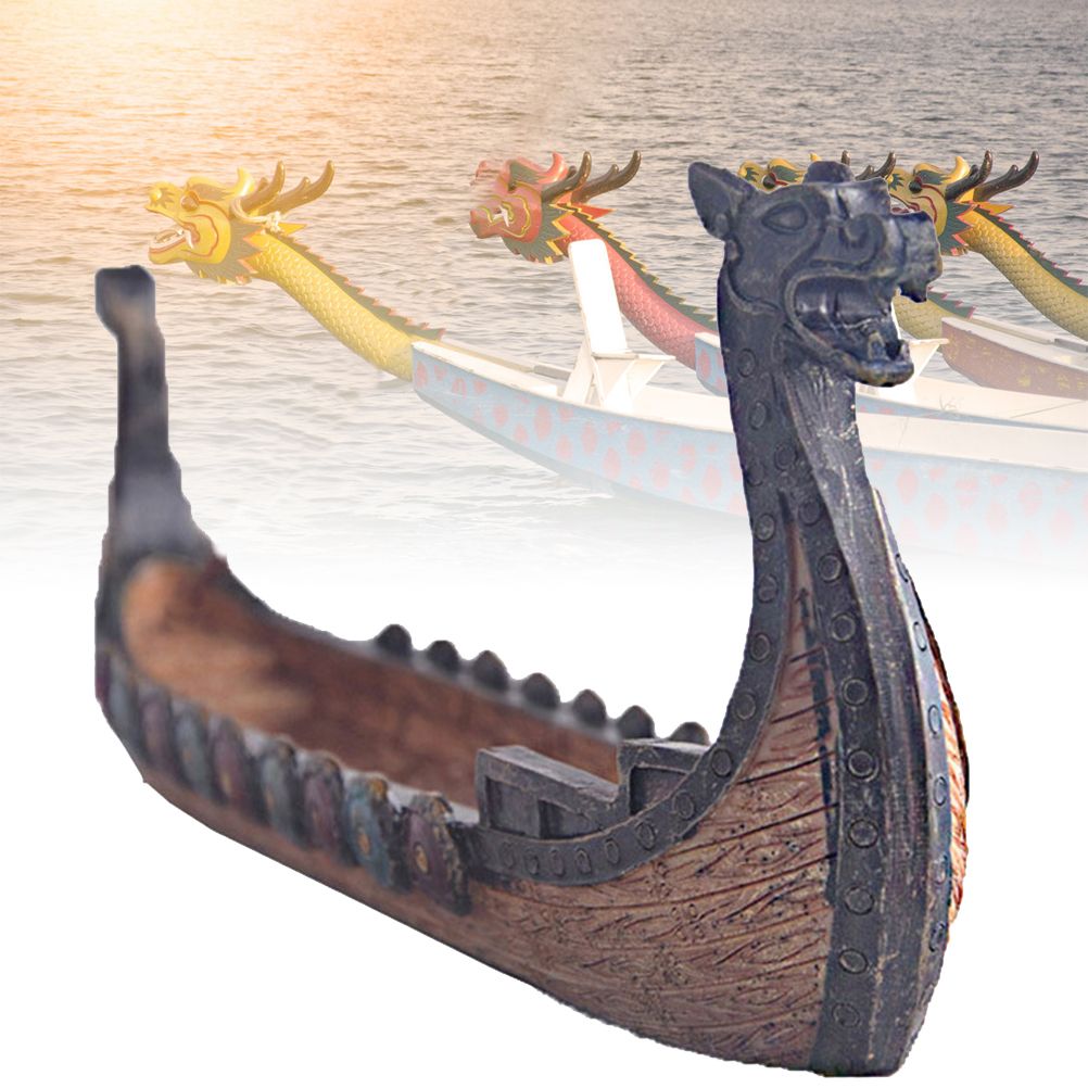 Resin Viking Ships Incense Stick Holder Retro Ships Ornament Exquisite view 2