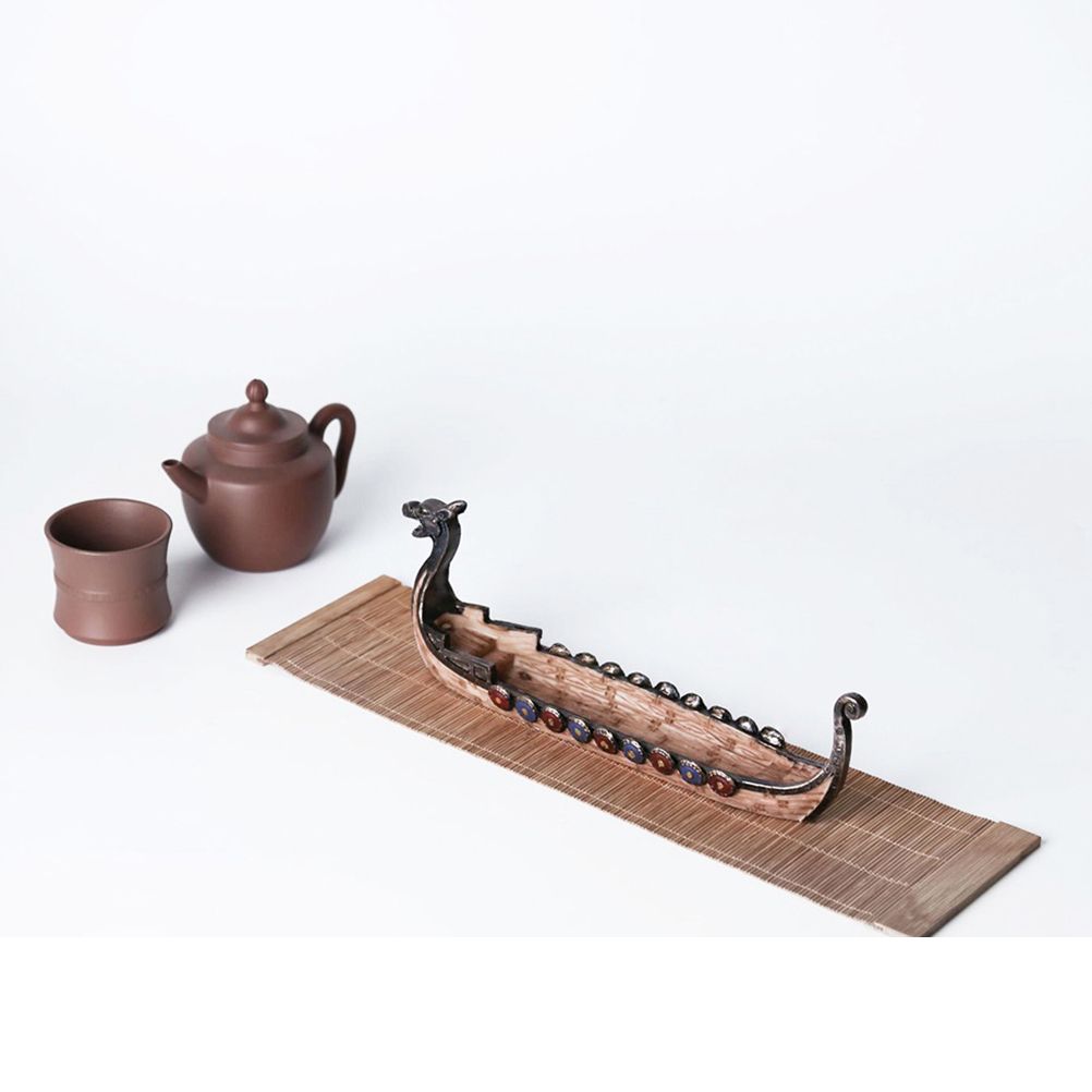 Resin Viking Ships Incense Stick Holder Retro Ships Ornament Exquisite view 5