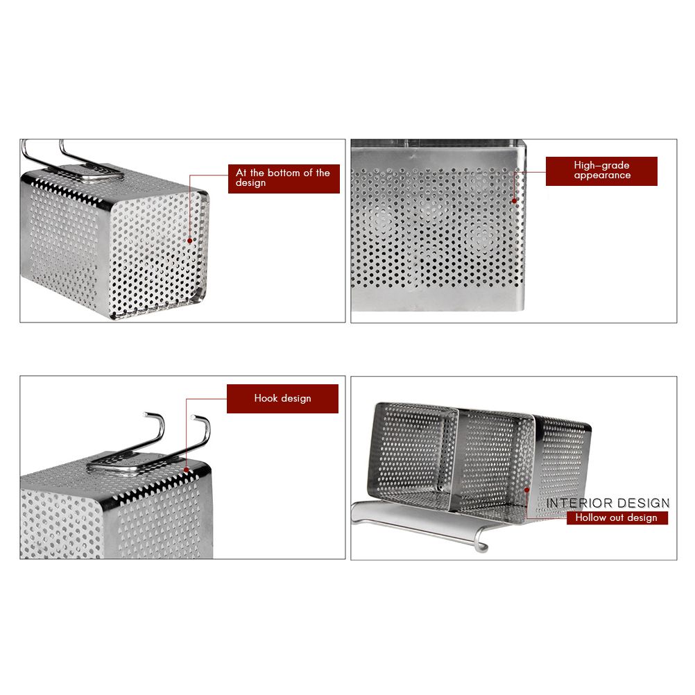Kitchen Utensil Storage Holder Stainless Steel Fork Chopsticks Storage view 3