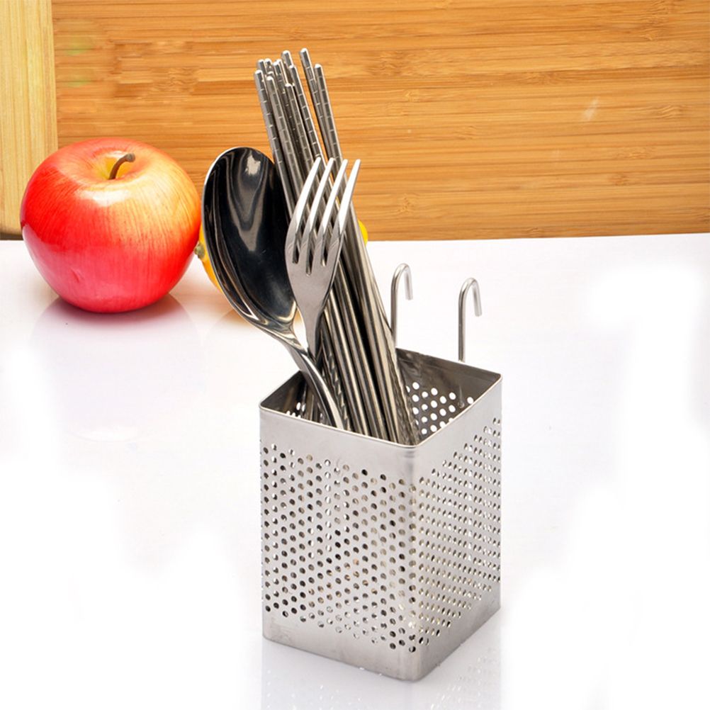 Kitchen Utensil Storage Holder Stainless Steel Fork Chopsticks Storage view 4