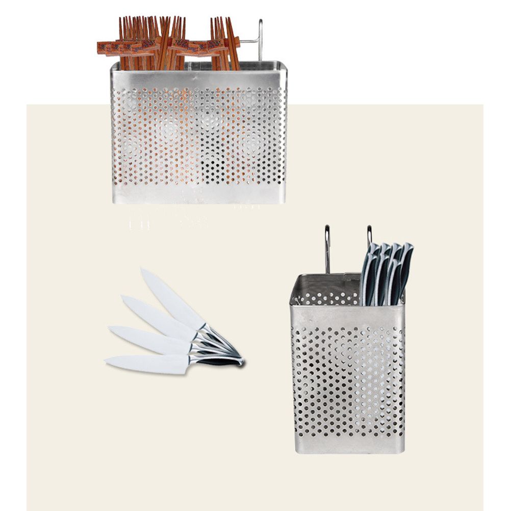 Kitchen Utensil Storage Holder Stainless Steel Fork Chopsticks Storage view 3