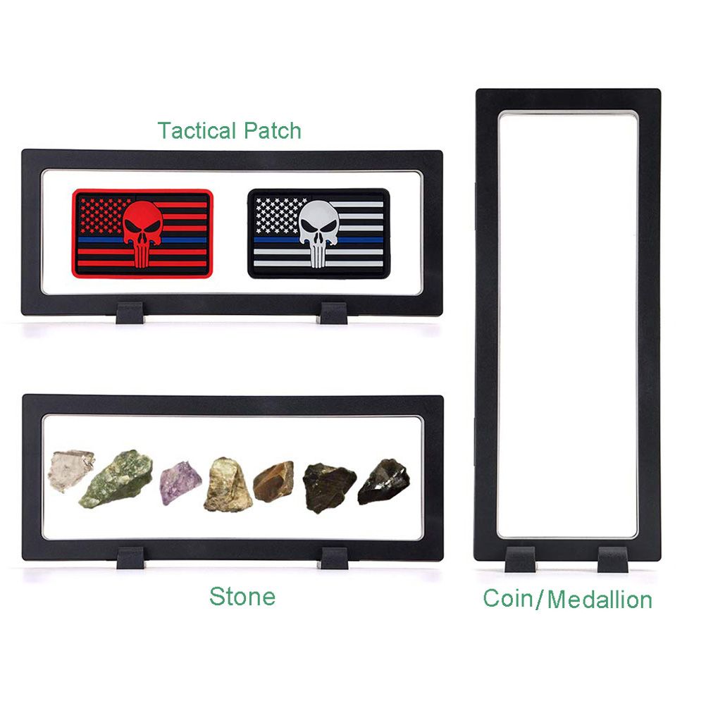 3D Floating Display Stand with Two Bases for Medallion Antique Coin Desktop view 5