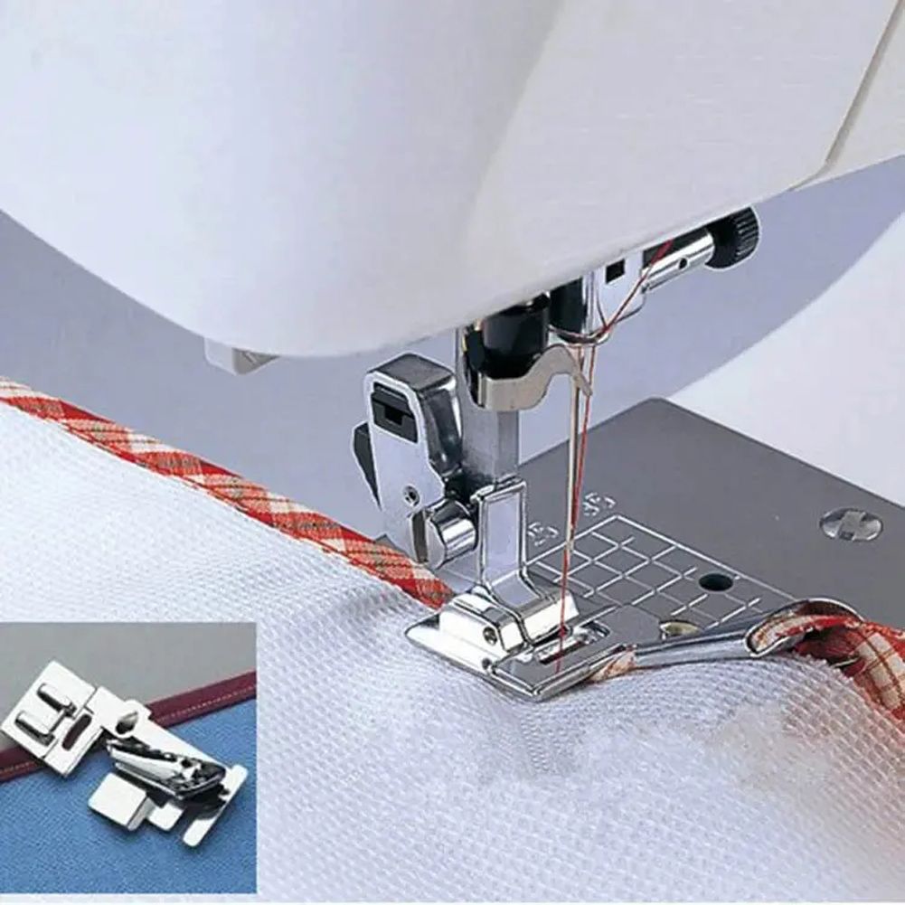 Household Sewing Machine Bias Tape Binder Metal Presser Foot Accessories For view 2
