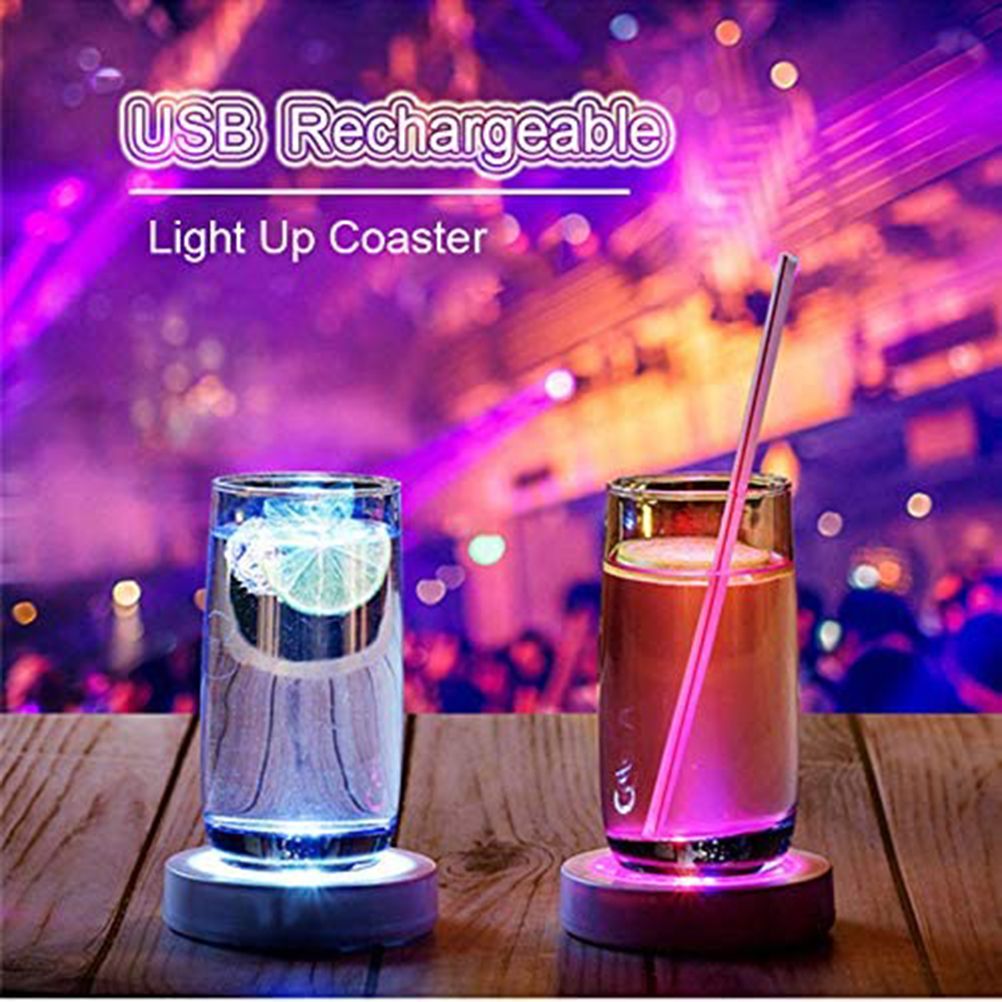 LED Drink Coasters Cup Coaster with Light Gravity Sensor Drink Pads for Bar view 4