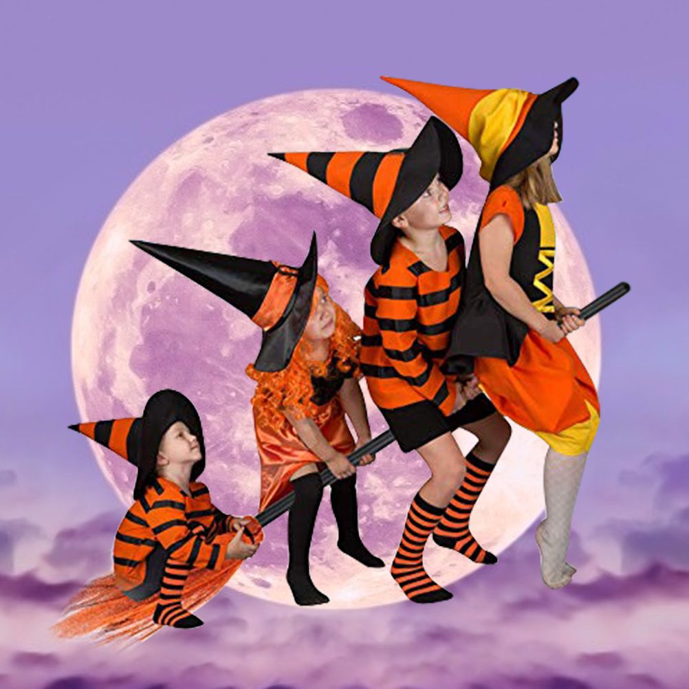 Halloween Witch Broom Plastic Broom Props for Costume Party Halloween Decoration view 12