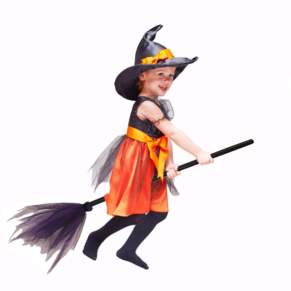 Halloween Witch Broom Plastic Broom Props for Costume Party Halloween Decoration view 14