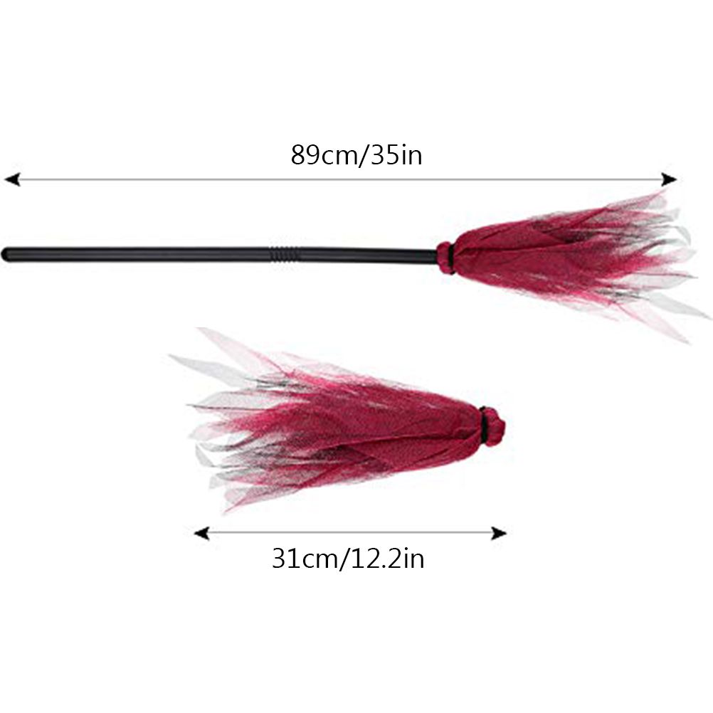 Halloween Witch Broom Plastic Broom Props for Costume Party Halloween Decoration view 2
