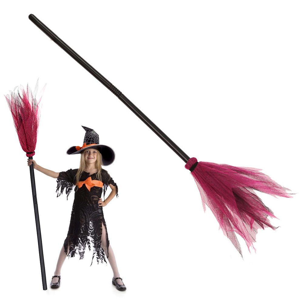 Halloween Witch Broom Plastic Broom Props for Costume Party Halloween Decoration view 8