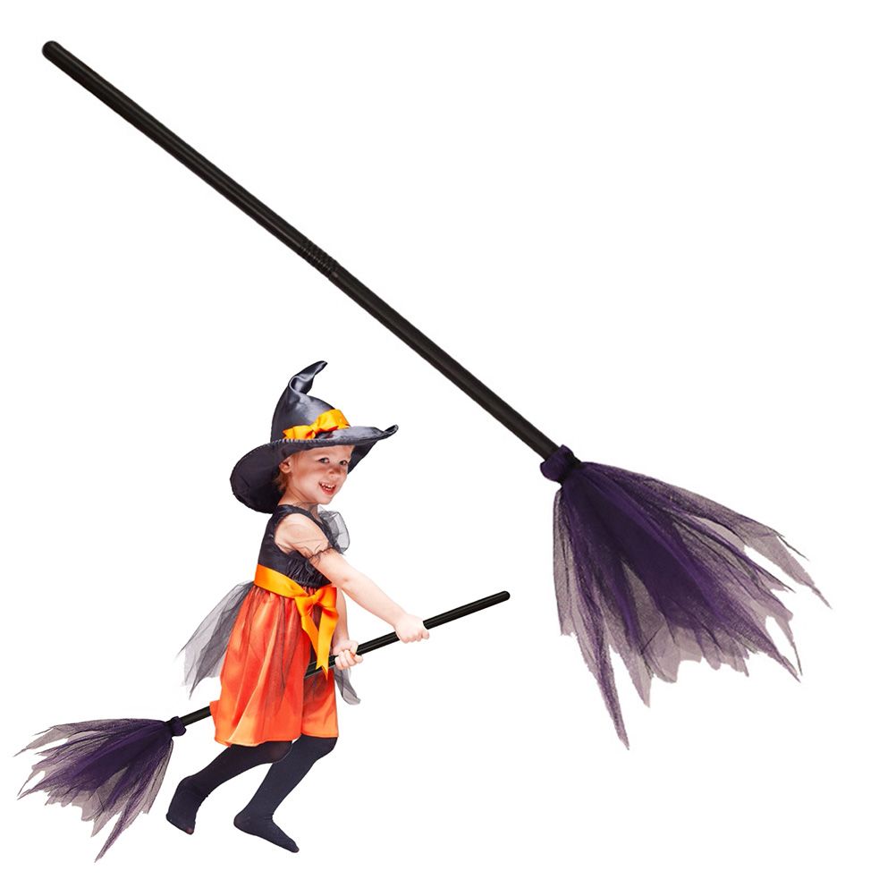 Halloween Witch Broom Plastic Broom Props for Costume Party Halloween Decoration view 8