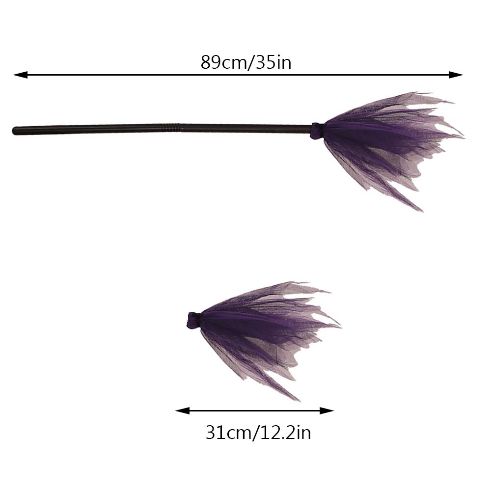 Halloween Witch Broom Plastic Broom Props for Costume Party Halloween Decoration view 9