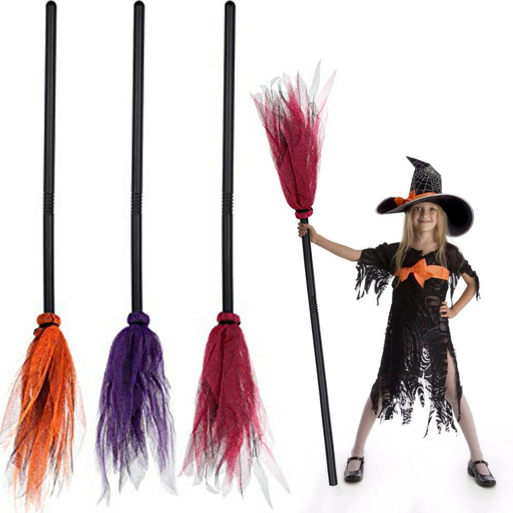Halloween Witch Broom Plastic Broom Props for Costume Party Halloween Decoration view 15