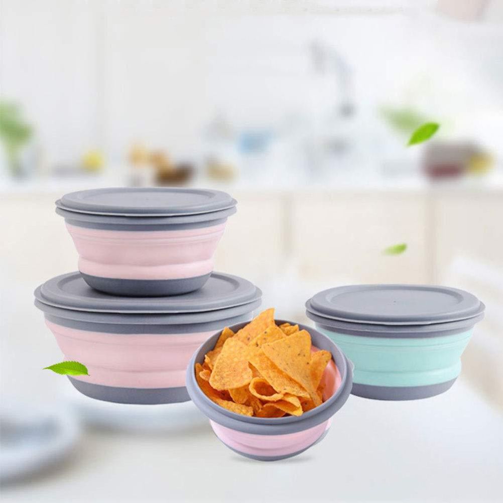 3Pcs Folding Camping Bowl Set Portable Silicone Kitchen Containers for Travel view 6