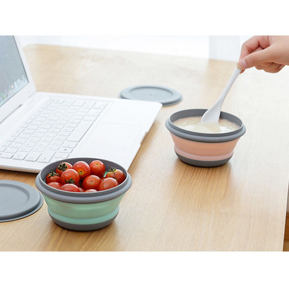 3Pcs Folding Camping Bowl Set Portable Silicone Kitchen Containers for Travel view 9