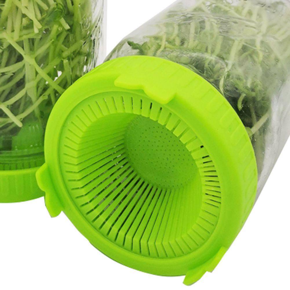 4Pcs Easy Rinse and Drain Plastic Sprouting Lids for Wide Mouth Jars view 7