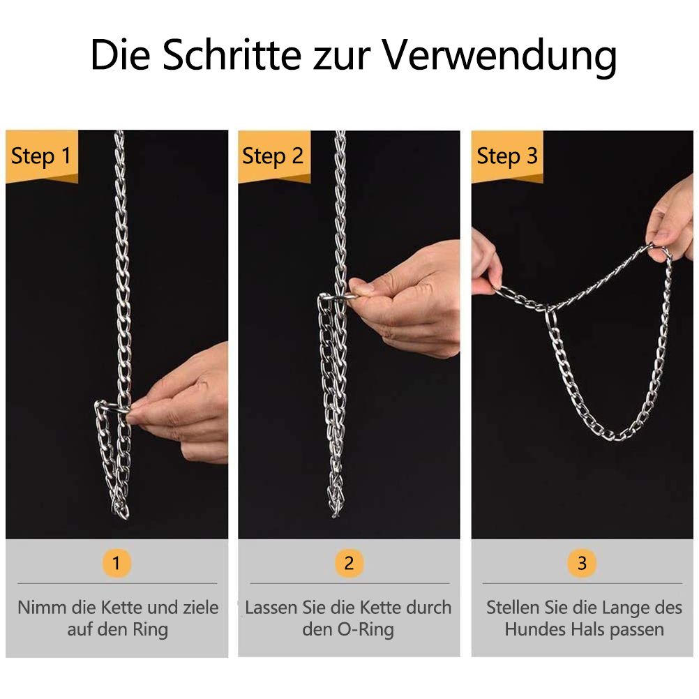Pet Dog Collars Stainless Steel Training Collars Dog Chain Necklace for Dogs view 2
