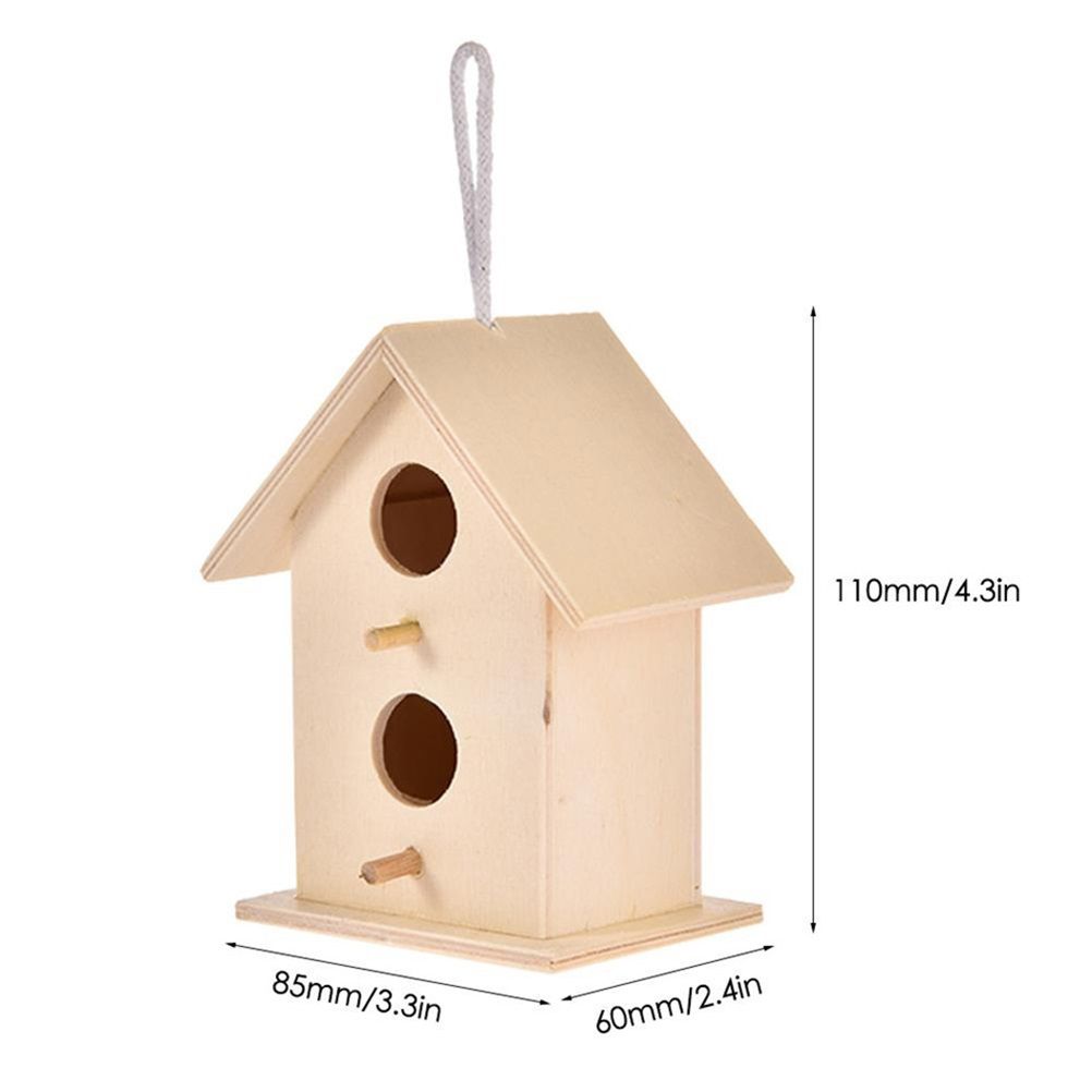 Wooden Bird House Hanging Nesting Box Birdhouse for Outdoor Garden Decorations view 2