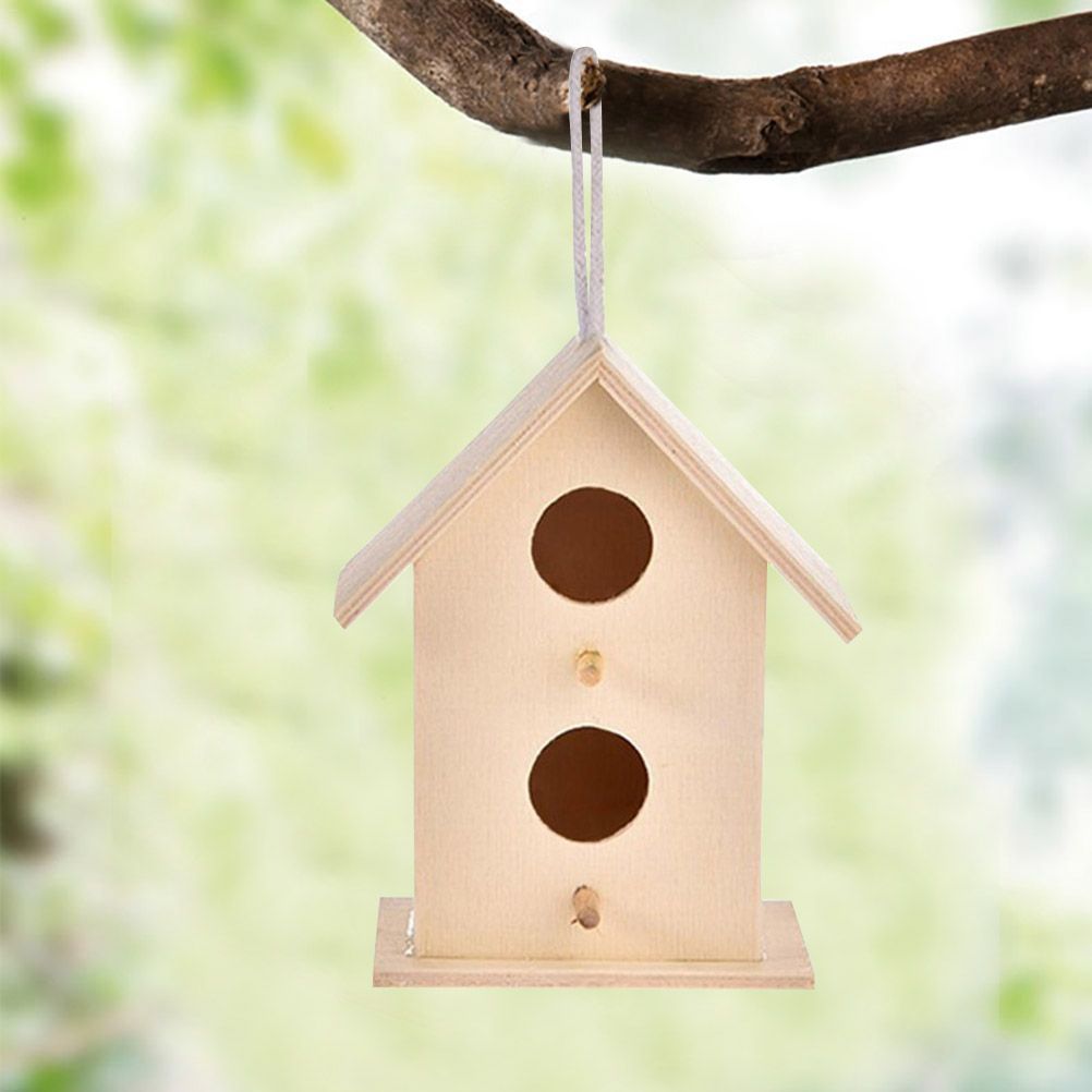 Wooden Bird House Hanging Nesting Box Birdhouse for Outdoor Garden Decorations view 8