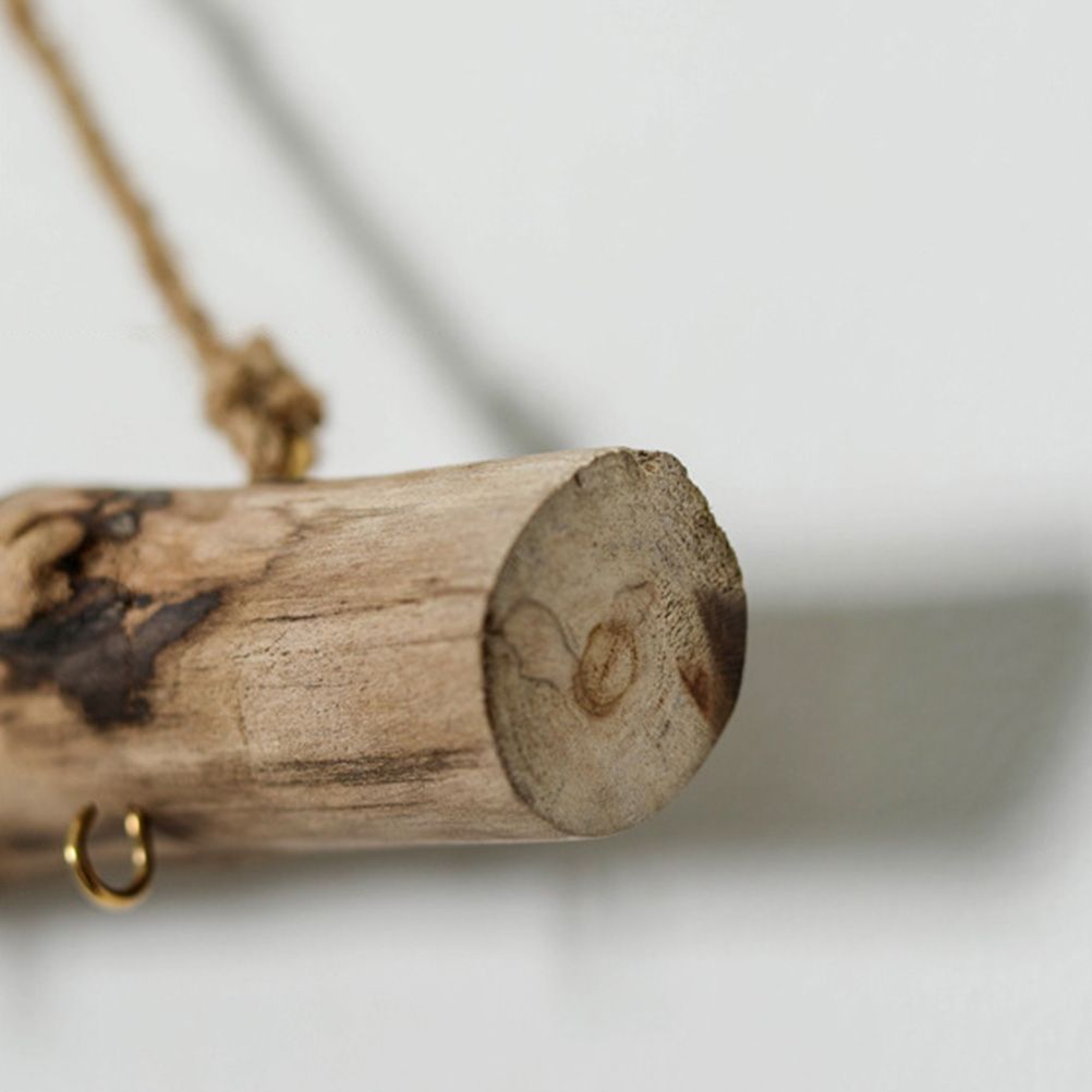 Unique Natural Driftwood Branches Wall Hanging Jewelry Organizers with 5 Hook view 6